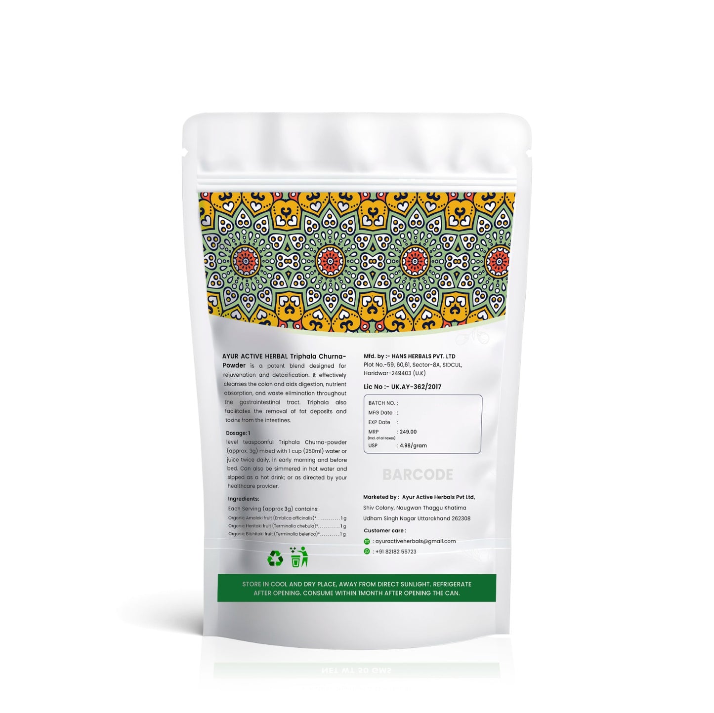 Organic Triphala Powder