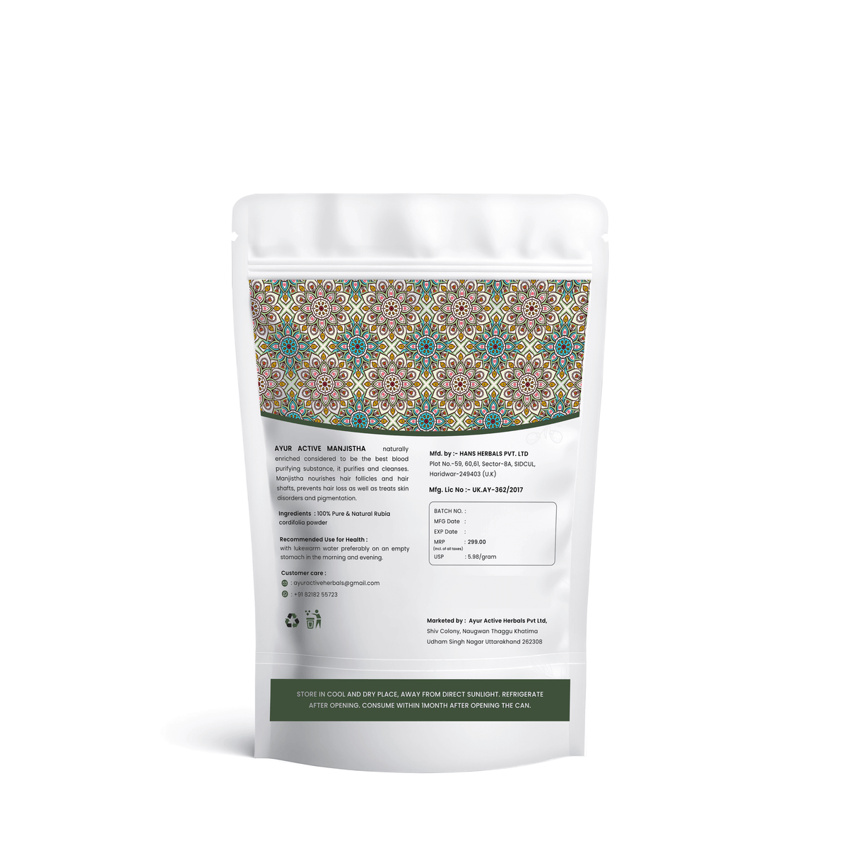 ORGANIC MANJISTHA POWDER